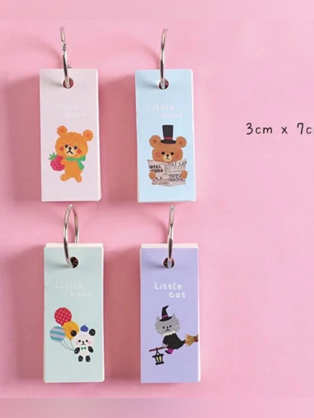 $1 Cute Kids Animal Keyring flashcards $1 WITH ANY $10 ORDER OR MORE